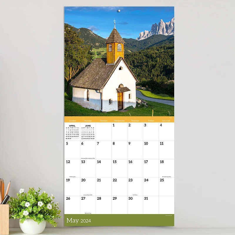TF Publishing 2024 Churches Wall Calendar