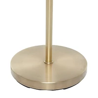 Gold Iron Contemporary Floor Lamp, 14" x 14" x 9"
