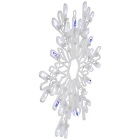 15" LED Pure White & Blue Snowflake Christmas Window Silhouette Décor