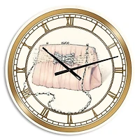 Designart Glamorous Sparkle Purse II Glam Wall Clock