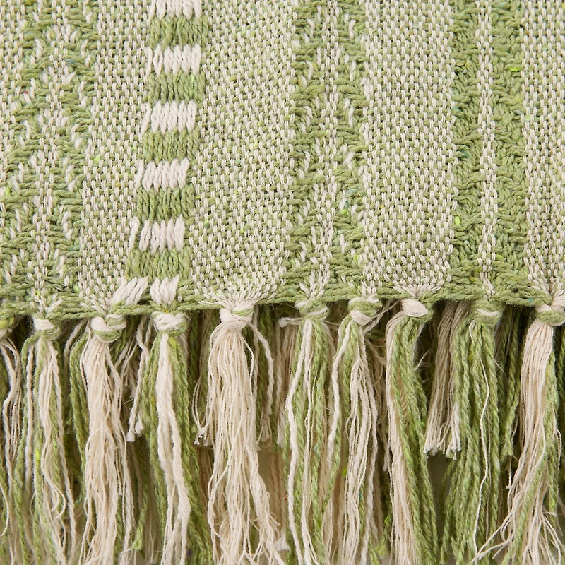 DII® Antique Green Braided Stripe Throw