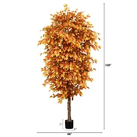 9ft. Potted Artificial Autumn Ficus Tree