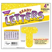 TREND Enterprises® Sparkle 4" Casual Uppercase Ready Letters®, 71 Per Pack