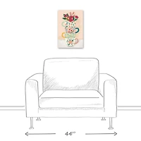 Floral Mug Stack Canvas Wall Art