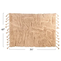 Hello Honey® 71" x 47" Natural Tactile Elegance Hand-Woven Rug