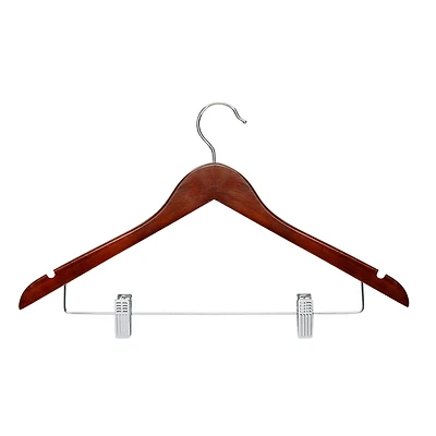 Honey Can Do Cherry Wood Suit Hangers, 12ct.