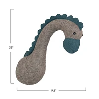 Hello Honey® Gray & Blue Wool Felt Wall Hanging Dinosaur Head Décor