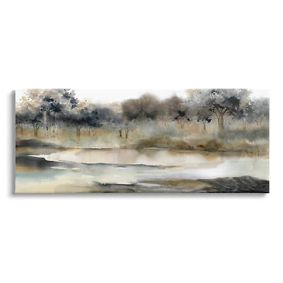 Stupell Industries Trees By Lakeside Landscape Canvas Wall Art