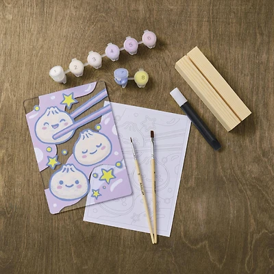 5" x 7" Kawaii Dumpling Paint-by-Number Acrylic Surface Kit by Artist's Loft®