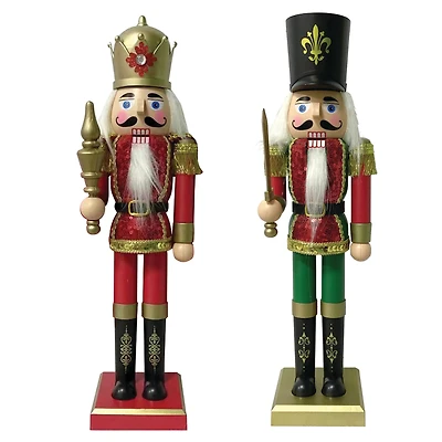 Santa's Workshop 14" Animated Nutcrackers Set