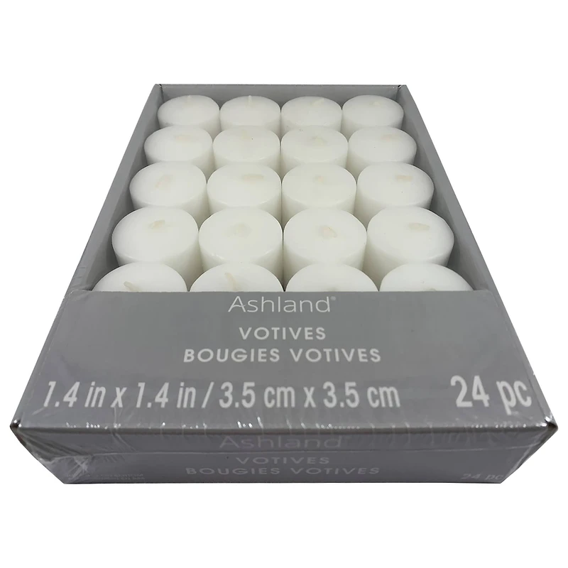 12 Packs: 24 ct. (288 total) White Votives Value Pack by Ashland® Basic Elements™