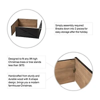 Glitzhome® Black Wood Tree Collar