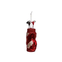 5" Red & White Golf Bag with Clubs Glass Ornament by Ashland®