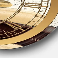 Designart 'Gold Fashion High Hells Iii Glam Wall Clock