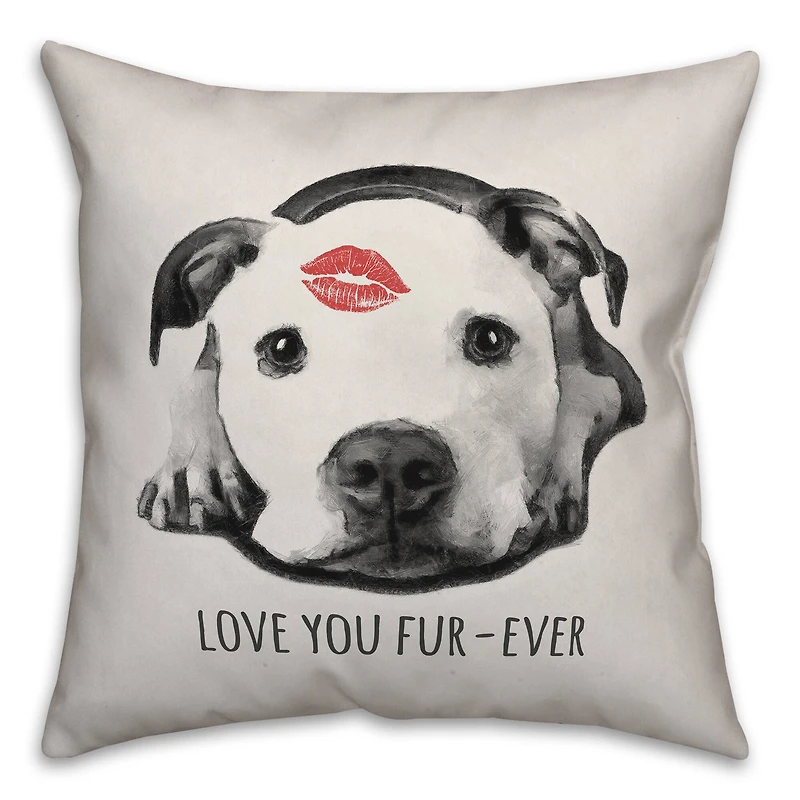Love You Fur-Ever Throw Pillow