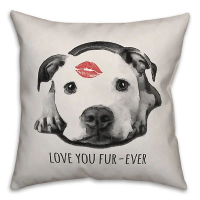 Love You Fur-Ever Throw Pillow