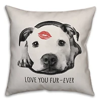 Love You Fur-Ever Throw Pillow