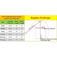 Men's Long Sleeve Waffle-Knit Thermal Henley Shirt