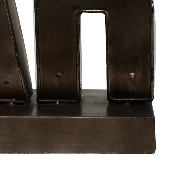 The Novogratz 16'' Brown Tin Industrial BAR Sign