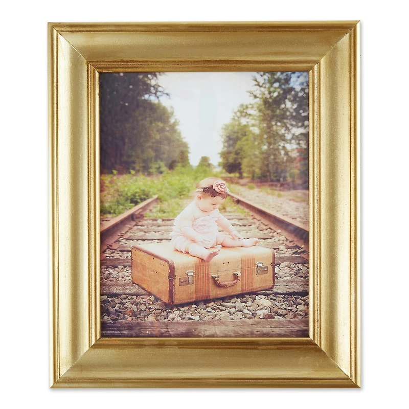 DII® Antique Gold Rub 8" x 10" Farmhouse Picture Frame