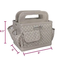 Everything Mary Tan Dots Collapsible Craft Caddy