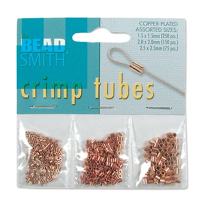 The Beadsmith® Assorted Copper-Plated Crimp Tubes