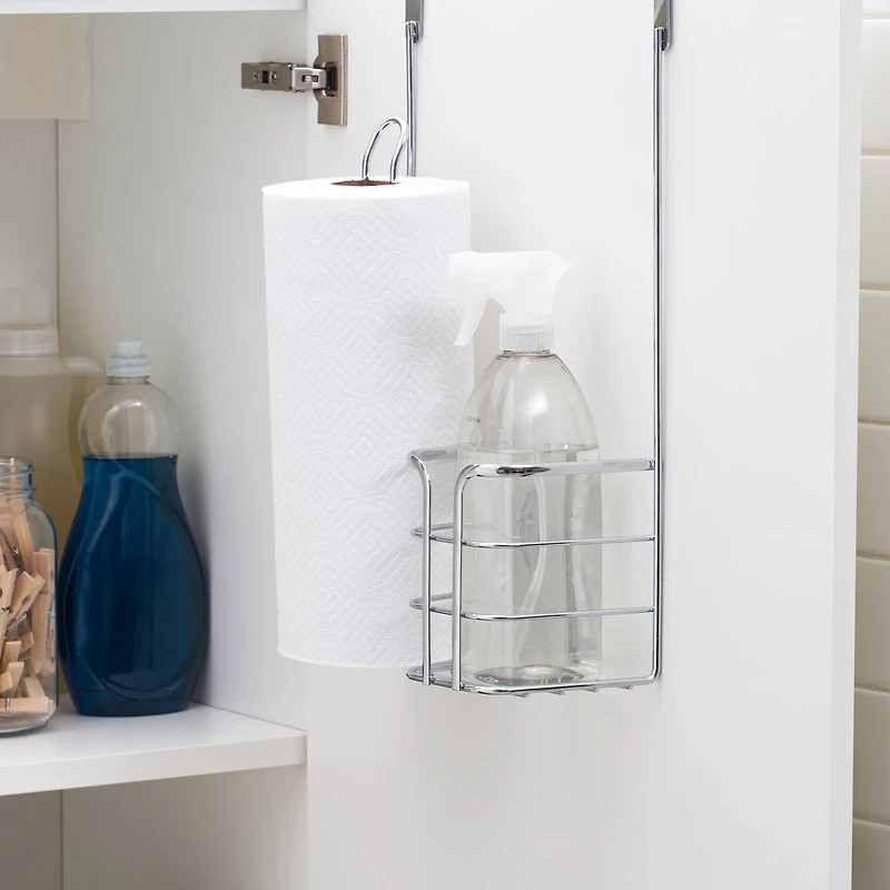 Kitchen Details Chrome 2-in-1 Over the Cabinet Cleaning Organizer