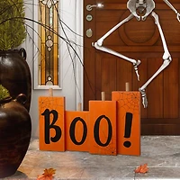 Glitzhome® 20" Halloween Wooden Boo Standing Décor