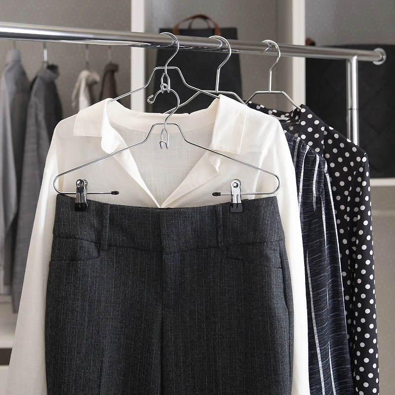 Organize It All Metal Hangers with Clips, 2ct.