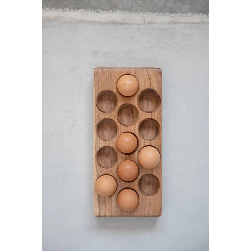 Hello Honey® 12" Acacia Wood Egg Tray