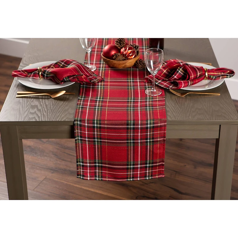 DII® Holiday Metallic Plaid Napkins, 6ct.