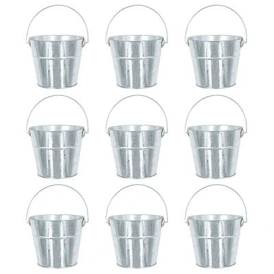 ArtSkills® 5" Small Galvanized Metal Buckets, 9ct.