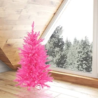 3ft. Pre-Lit Hot Pink Artificial Christmas Tree, Pink LED Lights