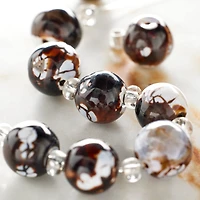 12 Pack:  Amber Round Agate Stone Beads, 10mm by Bead Landing™