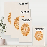 Designart - Minimal Orange Radiant Sun I