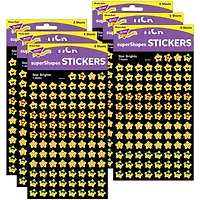 Trend Enterprises® superShapes Star Brights Stickers, 6 Packs of 800ct.