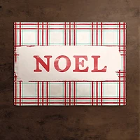 Painted Christmas Plaid Poly Twill Placemat