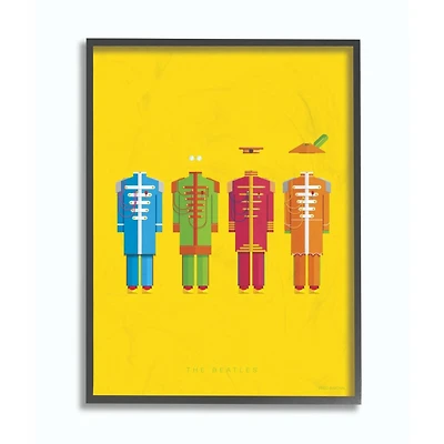 Stupell Industries The Beatles Sgt. Peppers Minimalist Illustration Black Framed Wall Art