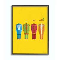Stupell Industries The Beatles Sgt. Peppers Minimalist Illustration Black Framed Wall Art