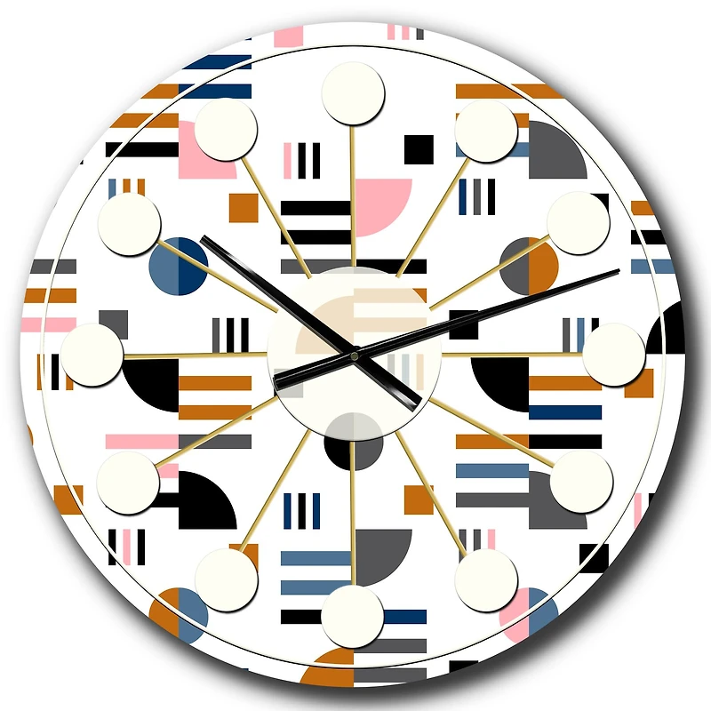 Designart 'Retro Abstract Design Xi Mid-Century Modern Wall Clock