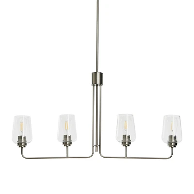 Hello Honey® Robert Stevenson Lighting Holden Metal & Glass 4-Light Linear Chandelier