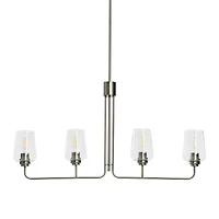 Hello Honey® Robert Stevenson Lighting Holden Metal & Glass 4-Light Linear Chandelier