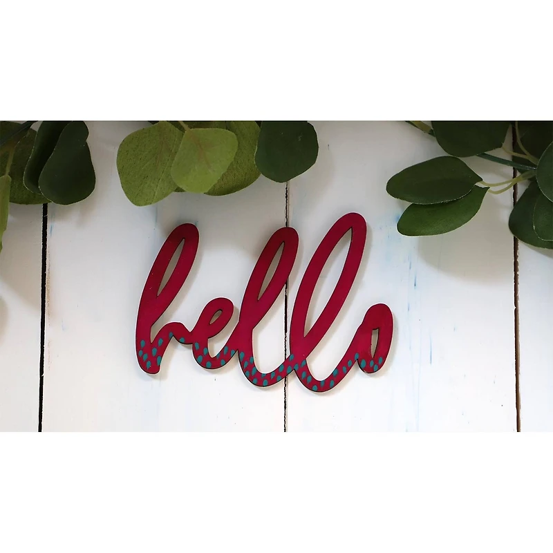 Leisure Arts® 12" Hello Wood Word