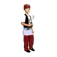 White & Red Pirate Boy's Costume