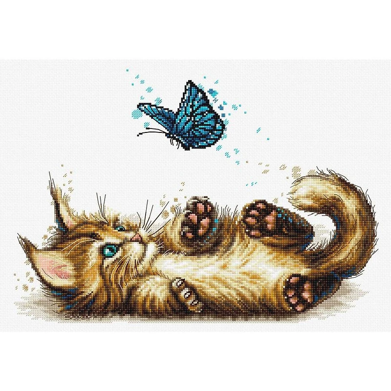 Luca-s Playful Kitten Counted Cross Stitch Kit