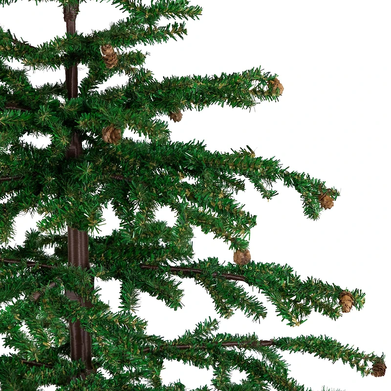 4ft. Unlit Medium Pine Artificial Christmas Tree with Pinecones in Burlap Base
