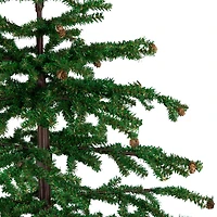 4ft. Unlit Medium Pine Artificial Christmas Tree with Pinecones in Burlap Base