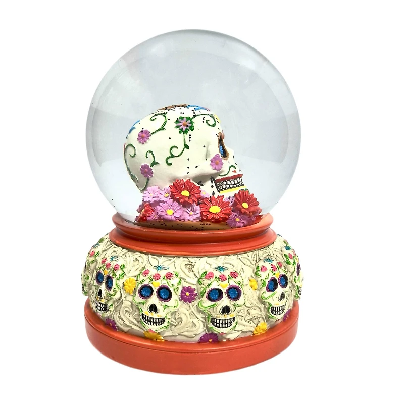 6.75" Sugar Skull Musical Water Globe by Ashland®
