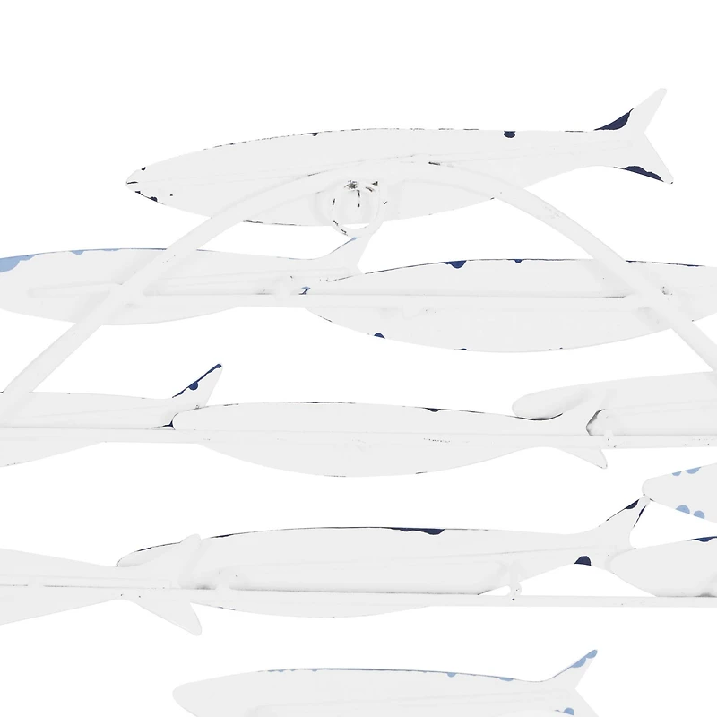 Blue Metal Coastal Wall Decor, 27" x 22"