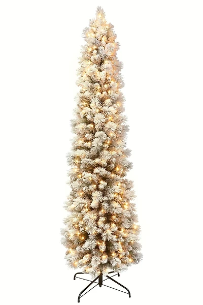6.5ft. Pre-Lit Portland Pine Artificial Christmas Tree, Clear Lights